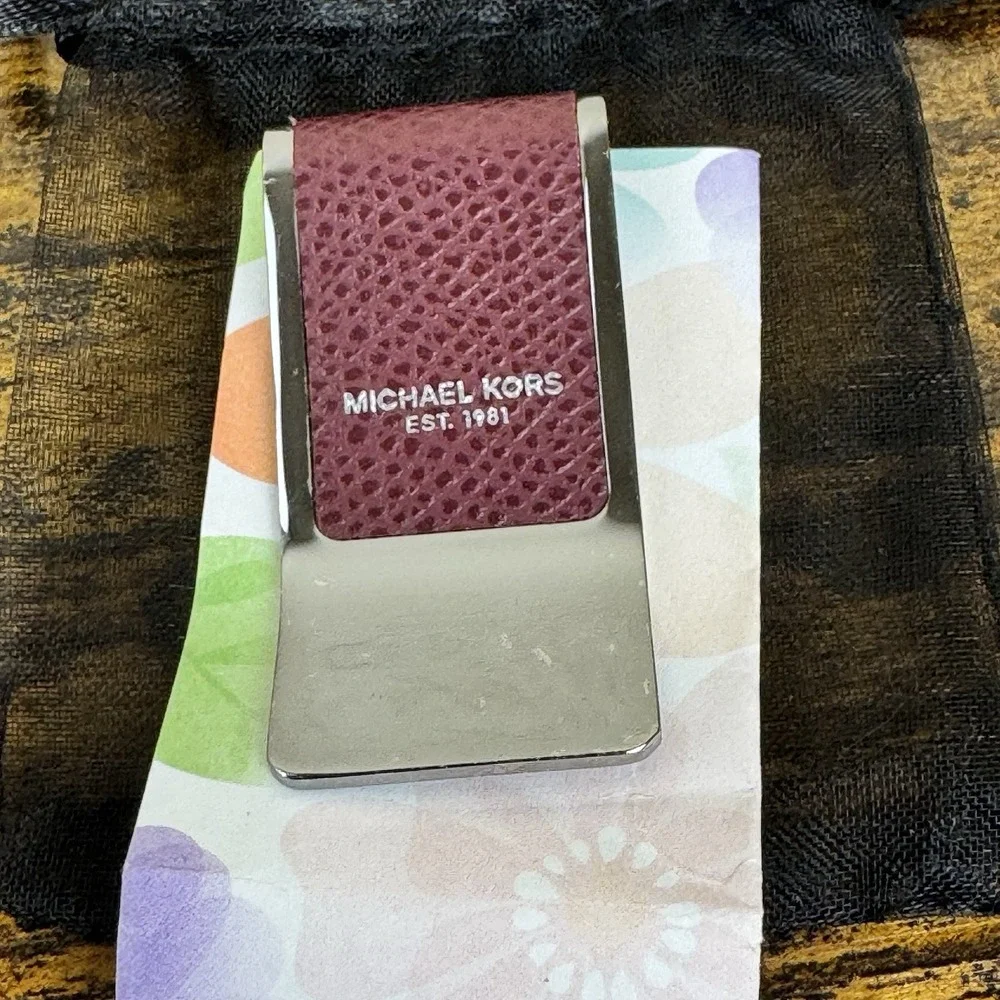 Michael Kors Leather‎ Inlay Money Clips- HARD TO FIND